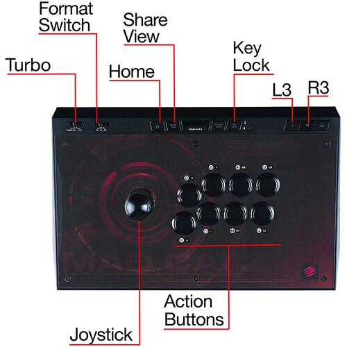 Tablero Arcade Mad Catz The Authentic E.G.O. Negro