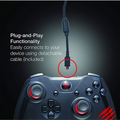 Control Inalambrico Gaming Mad Catz The Authentic C.A.T. 7 Multiplataforma Negro