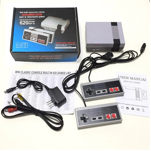  MINI GAME RETRO CON 620 JUEGOS VIDEO JUEGO 2 CONTROLES 