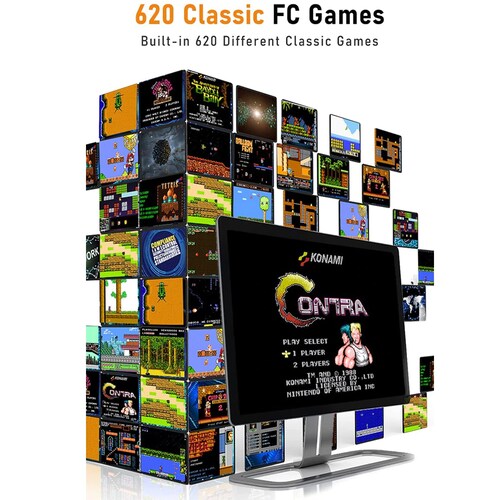  MINI GAME RETRO CON 620 JUEGOS VIDEO JUEGO 2 CONTROLES 