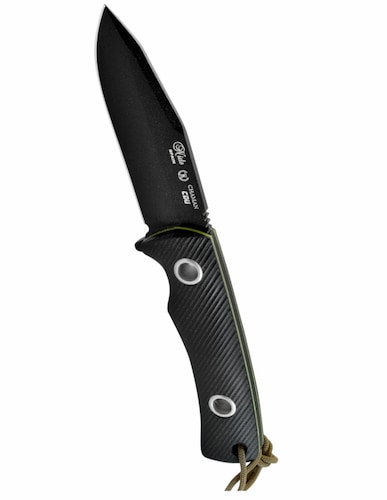 Cuchillo Chaman-CDU con funda cordura, hoja lisa 8.5 cm, peso 130 gr, acero Böhler N-695