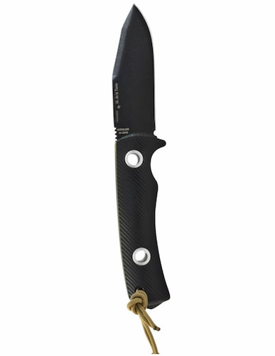 Cuchillo Chaman-CDU con funda cordura, hoja lisa 8.5 cm, peso 130 gr, acero Böhler N-695