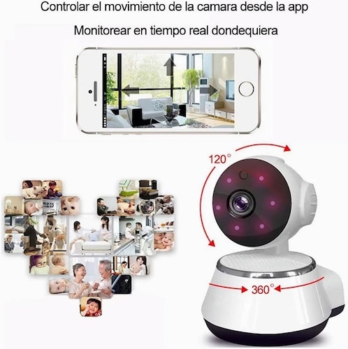 Camara Ip Wifi Vigilancia Alarma App V380 Robotica