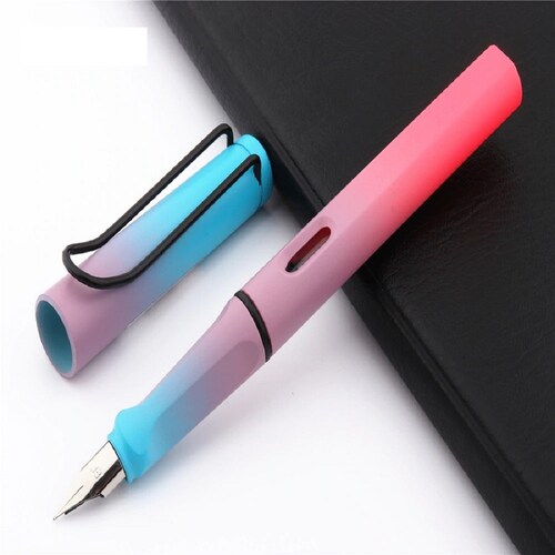 Pluma Fuente Bolígrafo Modelo 666 Mix Color   Rosa y Azul