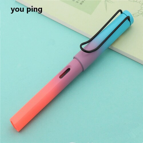 Pluma Fuente Bolígrafo Modelo 666 Mix Color   Rosa y Azul