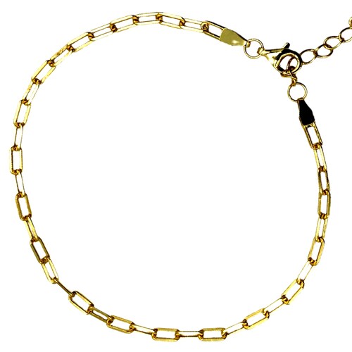Pulsera Mujer Esclava Cadena Plata 925 Baño Oro 18k Regalo 