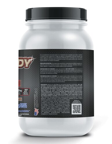 Diet Body Shake 1,750gr : Malteada Dietética Bajar De Peso Sabor Nuez/Avellana F&nt