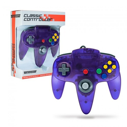 Control para Nintendo 64 N64 morado uva Tecknogame