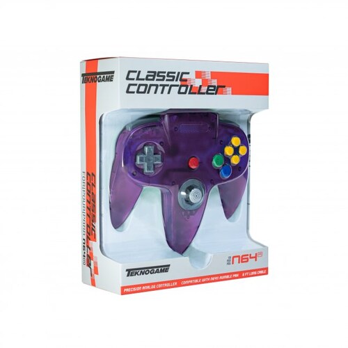 Control para Nintendo 64 N64 morado uva Tecknogame