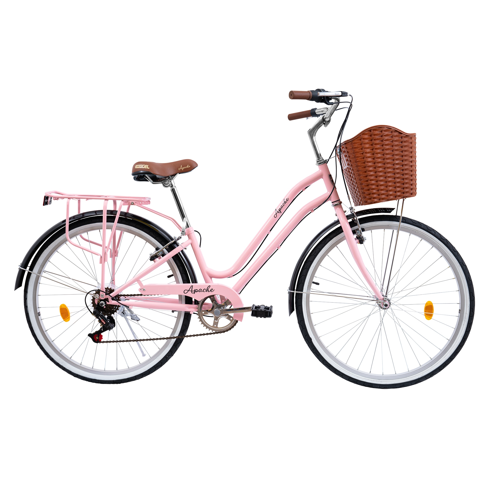 Bicicleta Apache Glam R26 Velocidades Vintage Con Canastilla