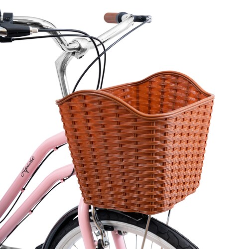 Bicicleta Apache Glam  R26 6 Velocidades Vintage Con Canastilla Asiento De Gel Rosa