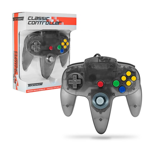 Control para Nintendo 64 N64 humo negro Tecknogame