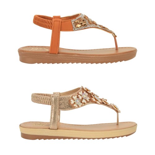 Kit De 2 Pares Sandalias Casuales, Para Dama, Pink By Price Shoes 992511