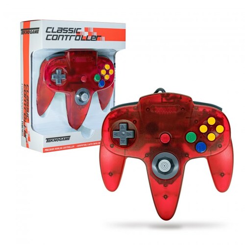 Control para Nintendo 64 N64 rojo sandia Tecknogame