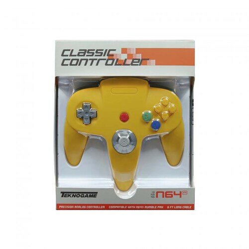 Control para Nintendo 64 N64 amarillo Teknogame.