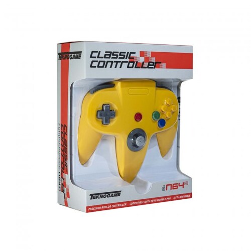 Control para Nintendo 64 N64 amarillo Teknogame.