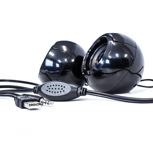 Bocinas para PC, 6 W, USB + Jack de 3.5 mm, Vorago SPK-105, Negro