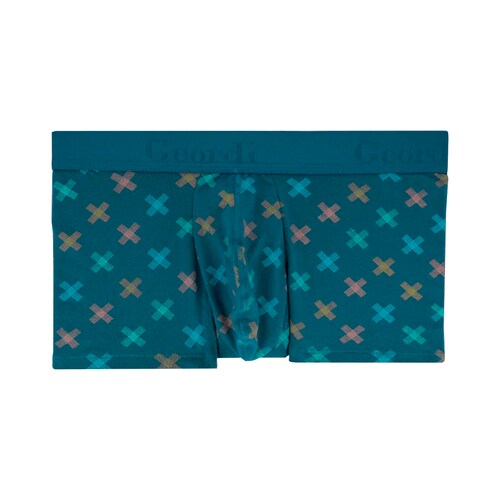 Boxers Para Hombres, Bóxer Algodón Corto Full Estampado Para Hombre, Set de 3 Piezas Boxers, Tripack de Boxer Azul oscuro Canavis, Negro Mix y Verde Bosque