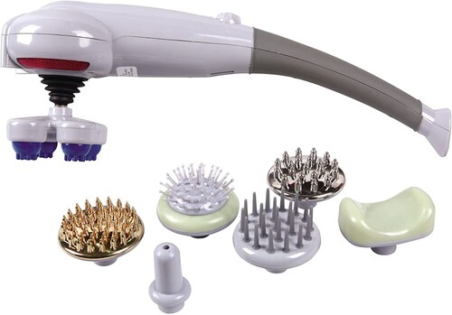 Aparato Masajeador Cuerpo Magic Massager 8 Cabezas Relajante Salud Bienestar Relajación Gris