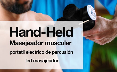 Hand-Held Masajeador muscular eléctrica de percusión led