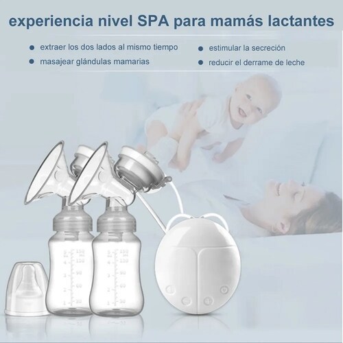Extractor De Leche Eléctrico Con Dos Copas Y Botellas