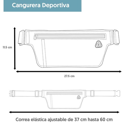 Cangurera Deportiva Unisex Varios Colores Modelo Volt Marca Red Babon