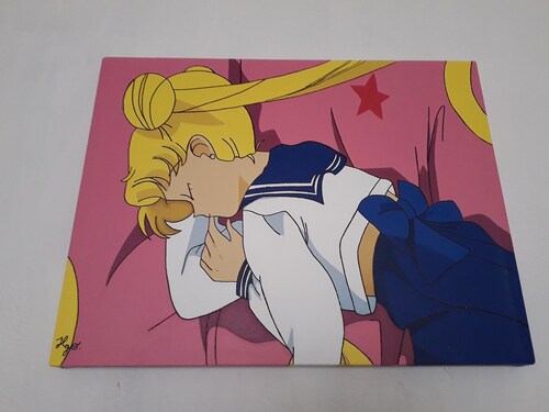 Cuadro decorativo pintado a mano Galería Oneris SERENA TSUKINO RECOSTADA 90x60