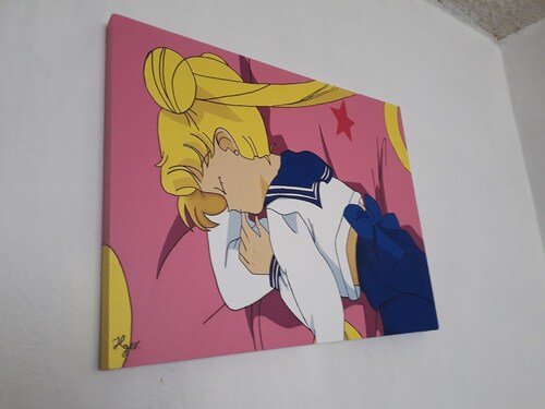 Cuadro decorativo pintado a mano Galería Oneris SERENA TSUKINO RECOSTADA 90x60