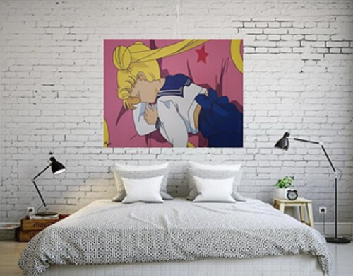 Cuadro decorativo pintado a mano Galería Oneris SERENA TSUKINO RECOSTADA 90x60