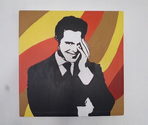 Cuadro decorativo pintado a mano Galería Oneris LUIS MIGUEL 90x90