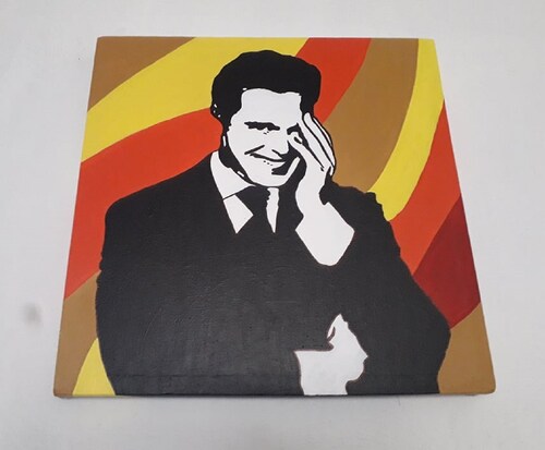 Cuadro decorativo pintado a mano Galería Oneris LUIS MIGUEL 90x90