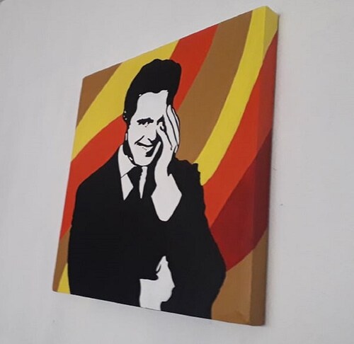 Cuadro decorativo pintado a mano Galería Oneris LUIS MIGUEL 90x90