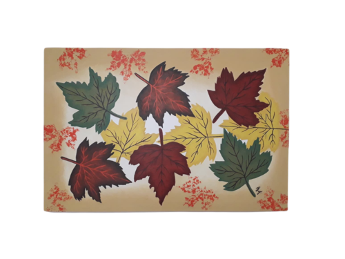 Cuadro decorativo pintado a mano Galería Oneris HOJAS OTOÑO 2 90x60