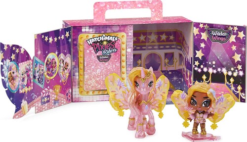 Hatchimals Pixies Wilder Wings Unicornio Gold Alas Rosa