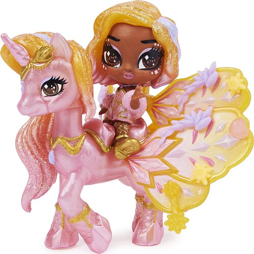 Hatchimals Pixies Wilder Wings Unicornio Gold Alas Rosa