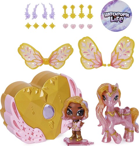 Hatchimals Pixies Wilder Wings Unicornio Gold Alas Rosa