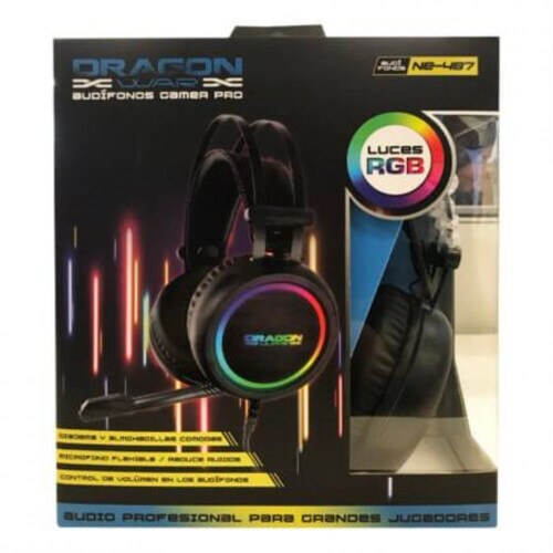 AUDIFONOS GAMER NEXTEP NE-487 DRAGON XT, MICROFONO, RGB, 3.5MM + USB NE-487