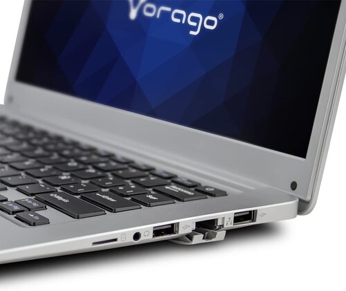 Laptop Vorago Alpha Plus v2 14" Intel Celeron N4020 Disco duro 500GB+64GB Ram 4 GB Windows 10 Color Plata