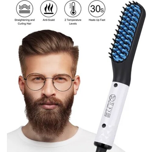 Plancha De Pelo Y Barba Iforu Peine Electrico Multifuncional