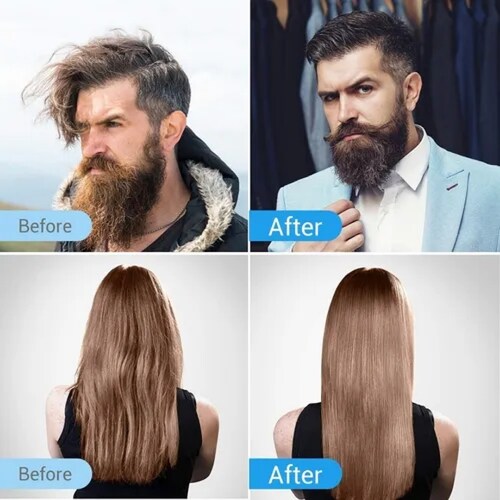 Plancha De Pelo Y Barba Iforu Peine Electrico Multifuncional