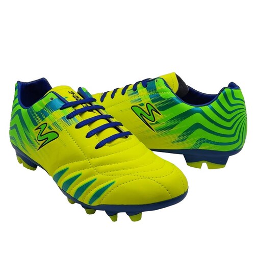 Tenis Metro-E 452 Amarillo Azul Verde Futbol Soccer Taquetes 