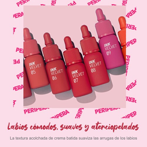  labial Tinta Coreana PeriPera InkVelvet Color 10 Naranja