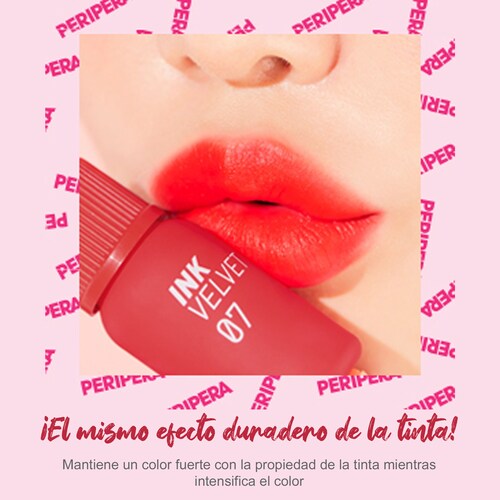  labial Tinta Coreana PeriPera InkVelvet Color 10 Naranja