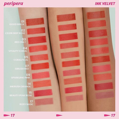  labial Tinta Coreana PeriPera InkVelvet Color 10 Naranja