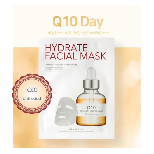Derma Korea 7 Days Mascarilla Facial Coreana Para Hidratante y Blanquear 7pzs