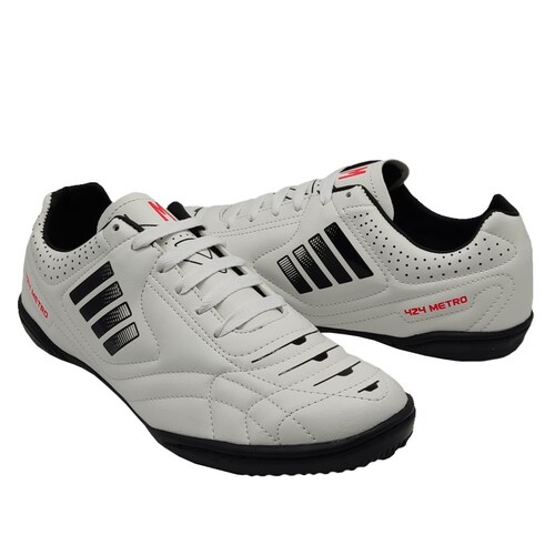 Tenis Metro-E 450 Blanco Negro  Futbol Rápido Fut Siete Hombre	