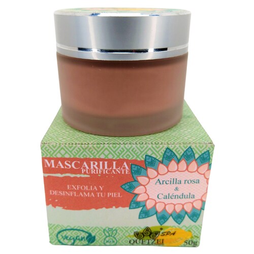 Mascarilla de Arcilla Rosa Natural Quetzei 50 g