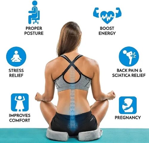Cojín Gel De Espuma Viscoelástica Para Coxis Para Auto Silla