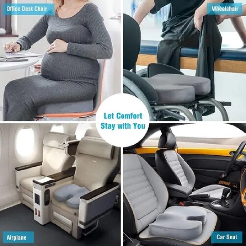 Cojín Gel De Espuma Viscoelástica Para Coxis Para Auto Silla