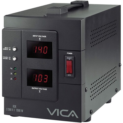 Regulador Vica R2K 2500VA 1500W 4 Contactos Linea Blanca
